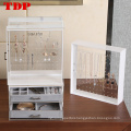 Countertop Deco Clear Black White Earring Display Acrylic Jewelry box Organizer